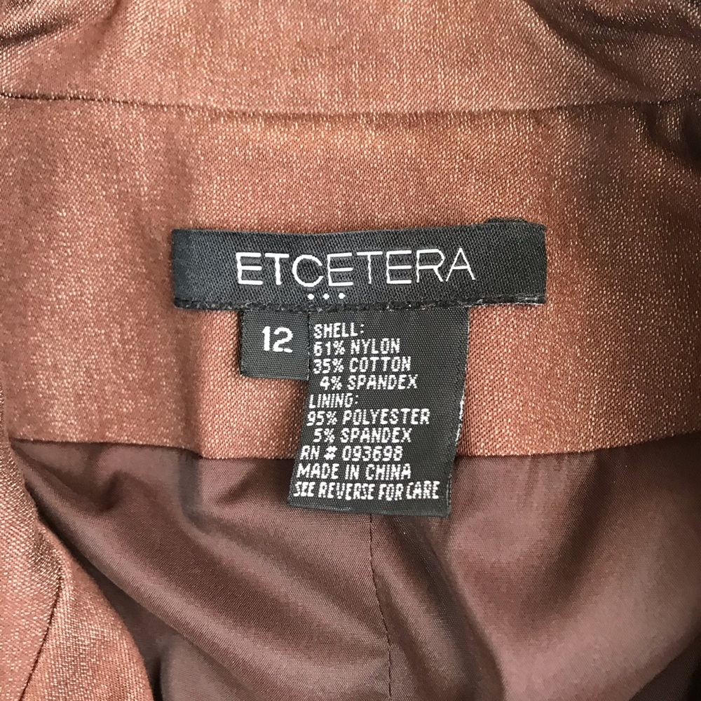 Etcetera Waist Length Button Front Jacket Womens … - image 2